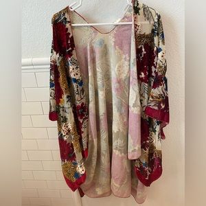 Silk and Crushed Velvet Cardigan